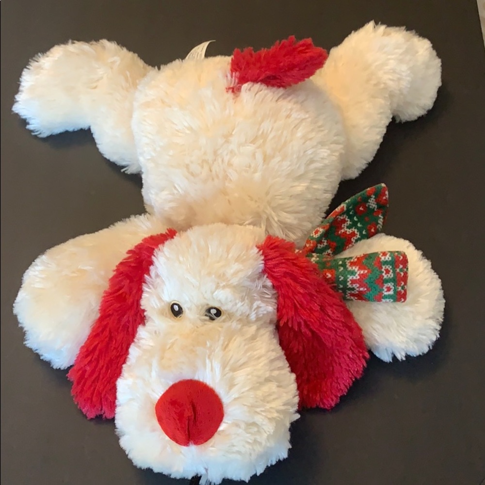 Super soft holiday stuffed animal dog